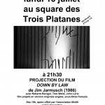 Affiche ciné au square des Trois Platanes